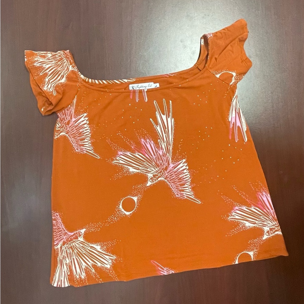 Fighting Eel Ava Sky Phoenix Print Top Size Large